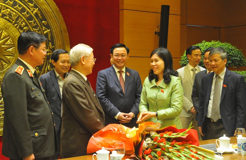 Đoàn đại biểu Quốc hội Hà Nội chúc mừng đồng chí Nguyễn Phú Trọng hoàn thành xuất sắc nhiệm vụ Chủ tịch nước - Ảnh 2