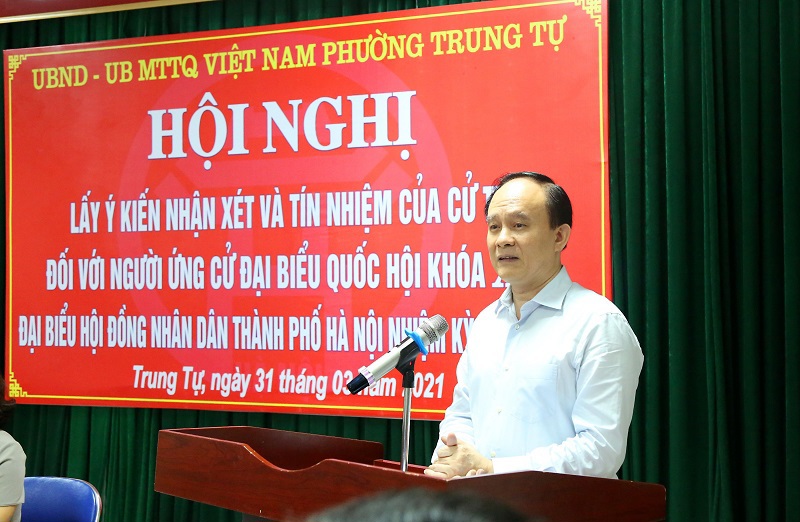 100% cử tri nơi cư trú tán thành Chủ tịch HĐND TP Nguyễn Ngọc Tuấn ứng cử đại biểu Quốc hội, đại biểu HĐND TP Hà Nội - Ảnh 2