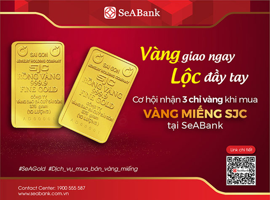 Triển khai dịch vụ mua bán vàng miếng SJC tại SeABank - Ảnh 1