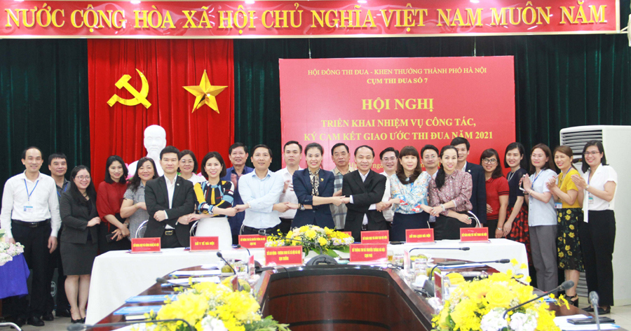 Hà Nội: Cụm thi đua số 7 ký kết giao ước thi đua năm 2021 - Ảnh 2