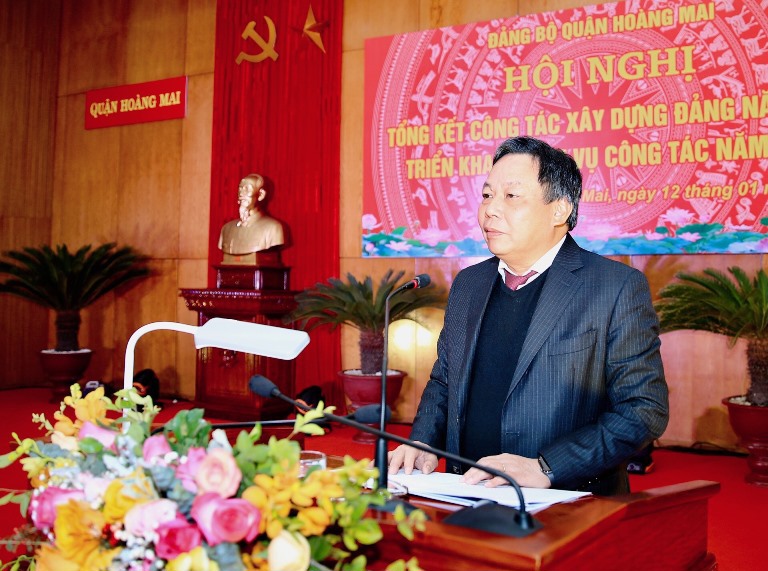 Đảng bộ quận Hoàng Mai: 94,6% tổ chức cơ sở đảng hoàn thành tốt nhiệm vụ - Ảnh 1