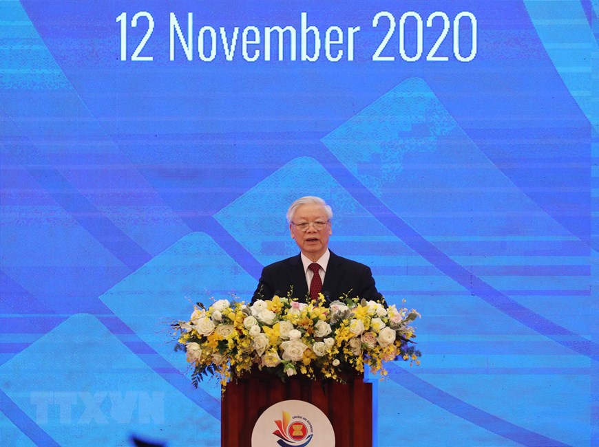 Hình ảnh Tổng Bí thư, Chủ tịch nước dự Lễ khai mạc ASEAN 37 - Ảnh 3