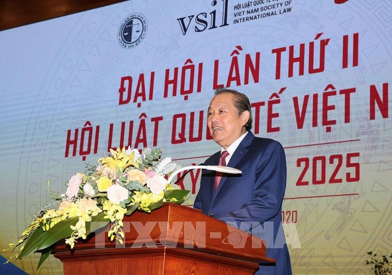 Phó Thủ tướng Thường trực Trương Hòa Bình dự Đại hội Hội Luật quốc tế Việt Nam - Ảnh 1