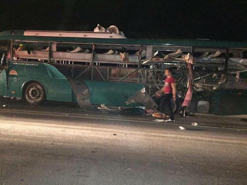 Xe khách phát nổ ở Bắc Ninh, 14 người thương vong - Ảnh 1