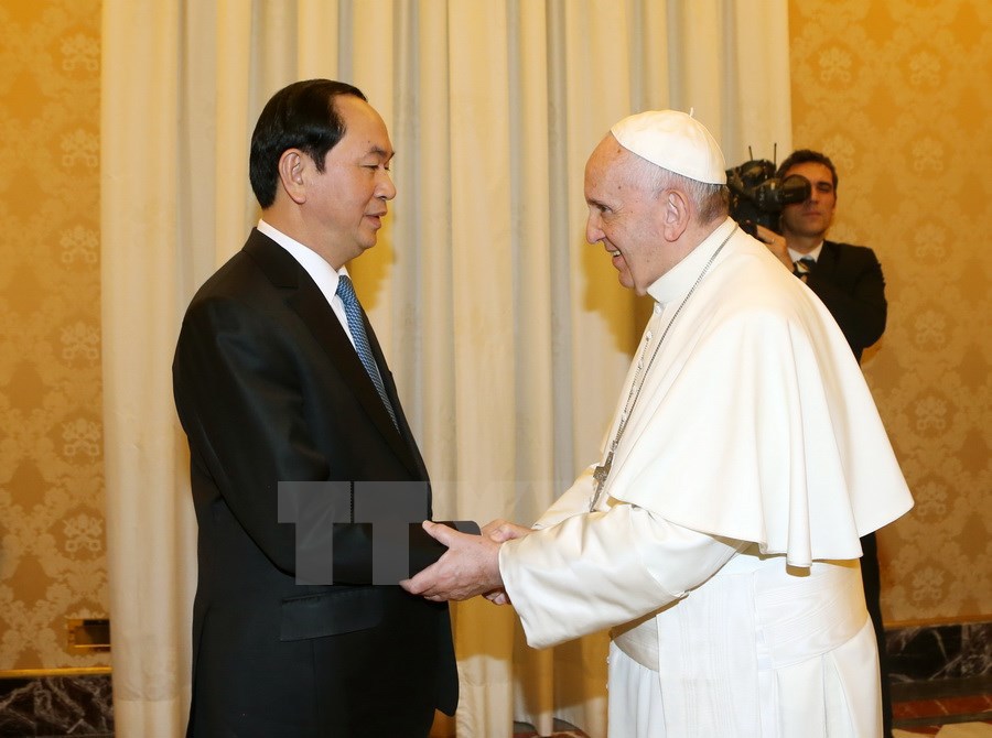 Chủ tịch nước hội kiến Giáo hoàng Francis, gặp Thủ tướng Vatican - Ảnh 2