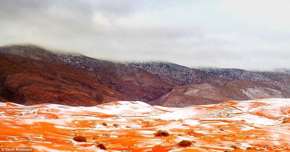 Tuyết lại rơi ở sa mạc Sahara: Tuyệt phẩm của “mẹ thiên nhiên” - Ảnh 4