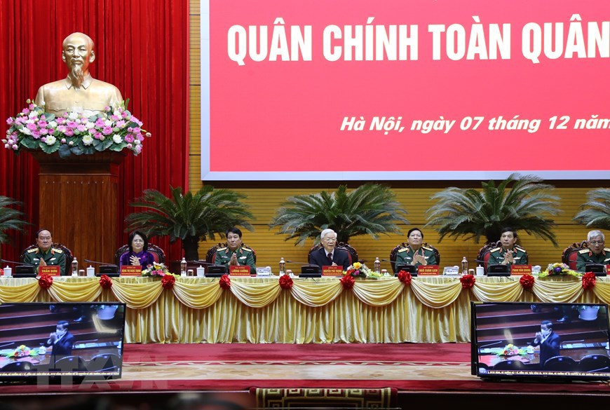 [Ảnh] Tổng Bí thư, Chủ tịch nước dự Hội nghị Quân chính toàn quân năm 2020 - Ảnh 6