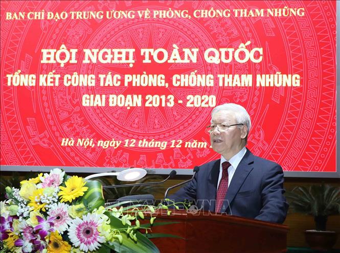 Tổng Bí thư, Chủ tịch nước Nguyễn Phú Trọng phát biểu kết luận tại Hội nghị toàn quốc về phòng, chống tham nhũng - Ảnh 1