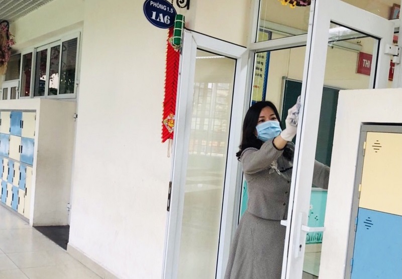 Chùm ảnh: Quận Thanh Xuân sẵn sàng đón học sinh trở lại trường - Ảnh 5