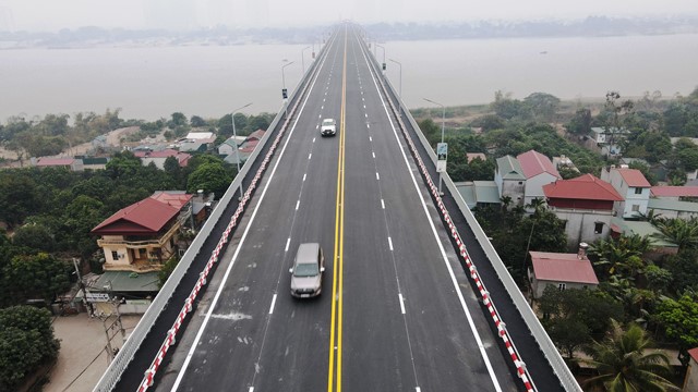 Cầu Thăng Long chính thức thông xe, kết nối hoàn chỉnh đường Vành đai 3 - Ảnh 6