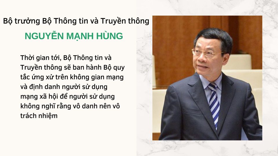 Bộ trưởng Nguyễn Mạnh Hùng: Sẽ có Bộ quy tắc ứng xử trên không gian mạng và định danh người sử dụng mạng xã hội - Ảnh 1