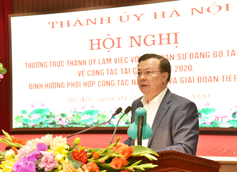 Thường trực Thành uỷ Hà Nội làm việc với Ban cán sự Đảng Bộ Tài chính: Tháo gỡ vướng mắc để tăng nguồn lực cho đầu tư phát triển - Ảnh 3