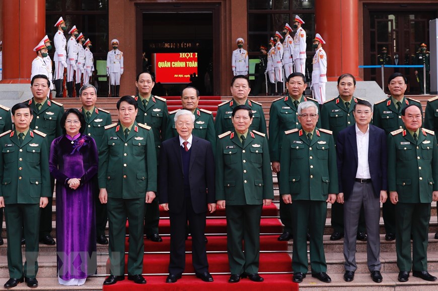 [Ảnh] Tổng Bí thư, Chủ tịch nước dự Hội nghị Quân chính toàn quân năm 2020 - Ảnh 5