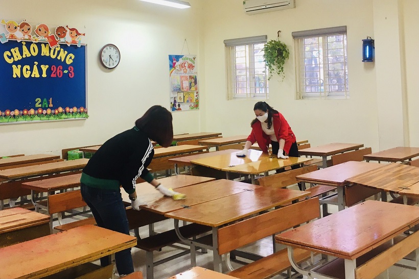 Chùm ảnh: Quận Thanh Xuân sẵn sàng đón học sinh trở lại trường - Ảnh 7