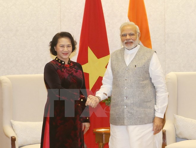 Chủ tịch Quốc hội Việt Nam hội kiến Thủ tướng Ấn Độ Narendra Modi - Ảnh 1