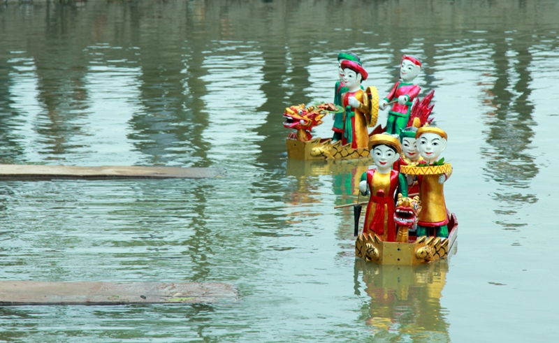 Độc đáo nghệ thuật múa rối nước ở làng Đào Thục - Ảnh 7