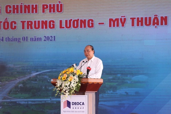 Thủ tướng Nguyễn Xuân Phúc cắt băng thông tuyến cao tốc Trung Lương - Mỹ Thuận - Ảnh 1