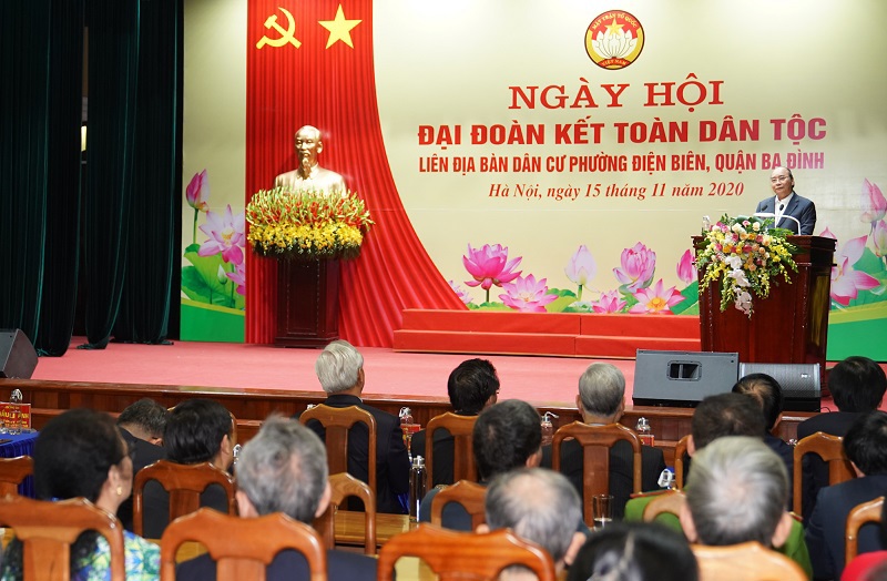 Thủ tướng Nguyễn Xuân Phúc dự Ngày hội Đại đoàn kết toàn dân tộc tại quận Ba Đình - Ảnh 3