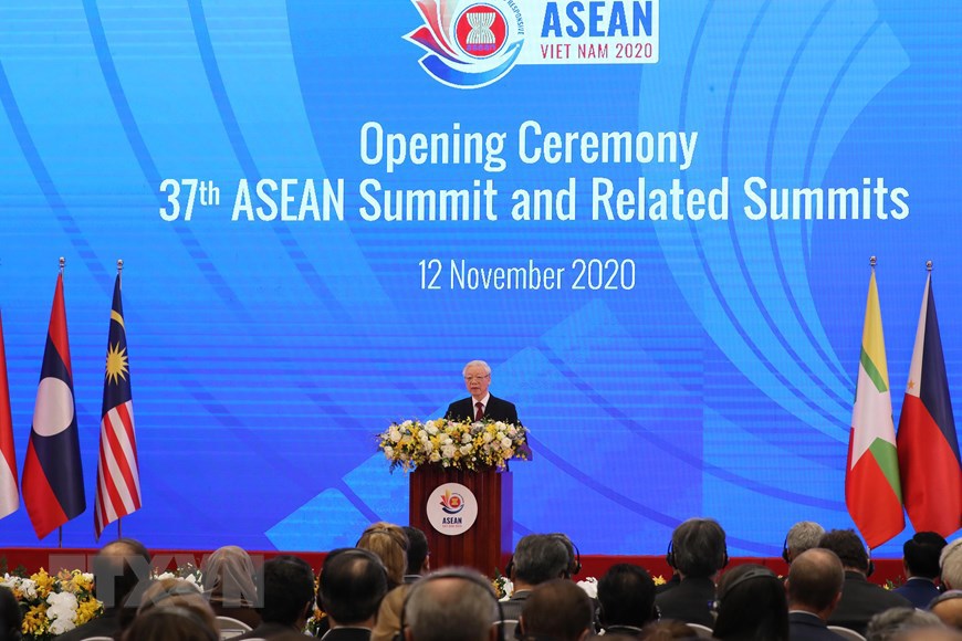 Hình ảnh Tổng Bí thư, Chủ tịch nước dự Lễ khai mạc ASEAN 37 - Ảnh 4