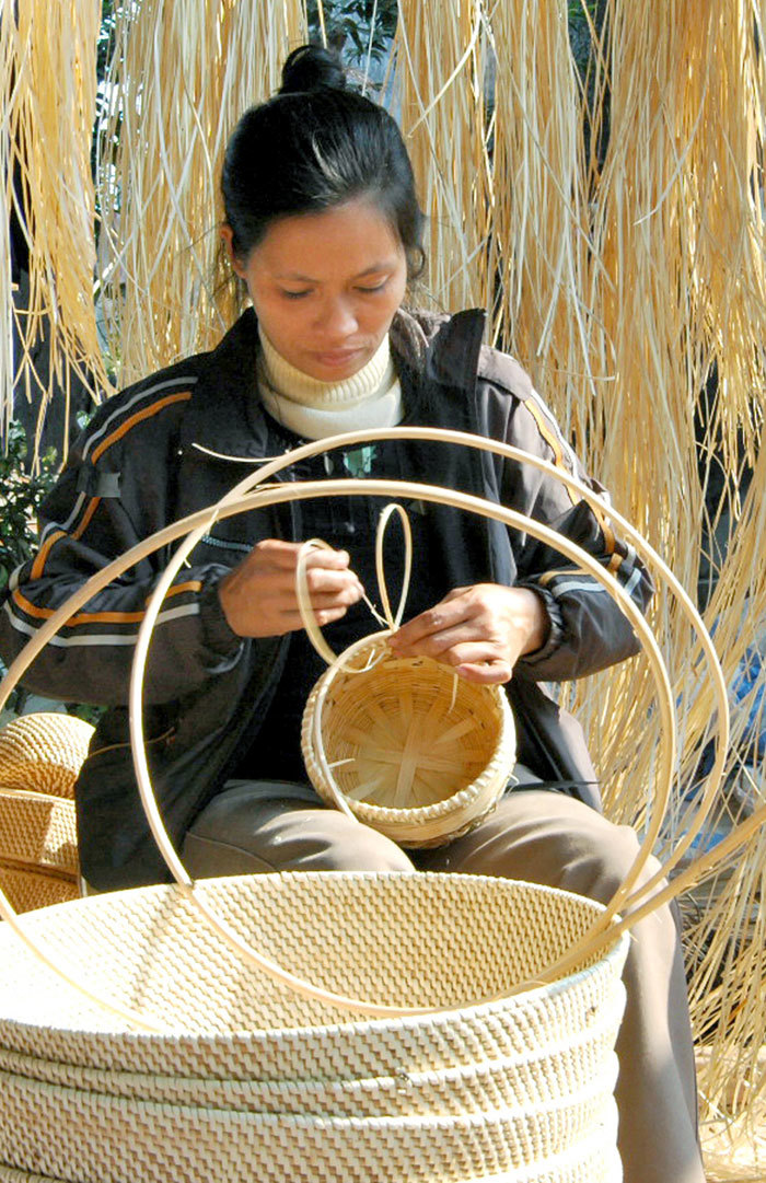 Nét đẹp nghề truyền thống mây tre đan Phú Vinh - Ảnh 9