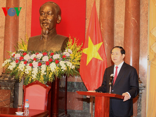 Chủ tịch nước Trần Đại Quang gặp mặt 60 Bí thư Chi bộ tiêu biểu - Ảnh 1