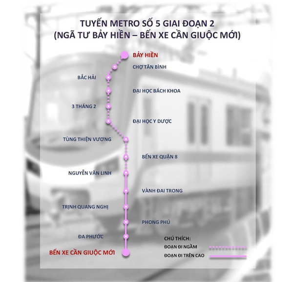 TP Hồ Chí Minh: Đề xuất để tư nhân đầu tư tuyến Metro số 5 giai đoạn 2 - Ảnh 2