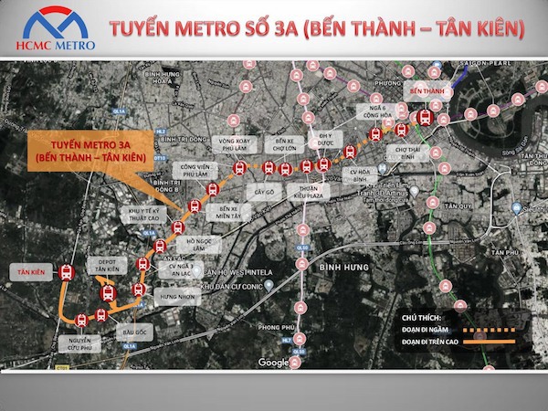 TP Hồ Chí Minh: Đề xuất bổ sung thêm nhà ga tuyến metro số 3A Bến Thành - Tân Kiên - Ảnh 1