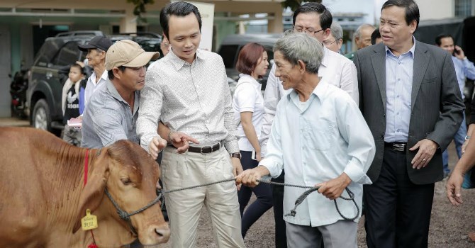 Tập đoàn FLC trao tặng bê giống và sổ tiết kiệm cho người dân Bình Định - Ảnh 1