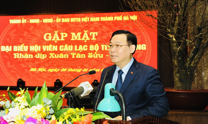 Lãnh đạo TP Hà Nội gặp mặt, chúc Tết hội viên Câu lạc bộ Thăng Long - Ảnh 1