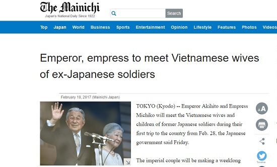 Truyền thông Nhật đưa tin đậm về chuyến thăm Việt Nam của Nhật hoàng - Ảnh 1