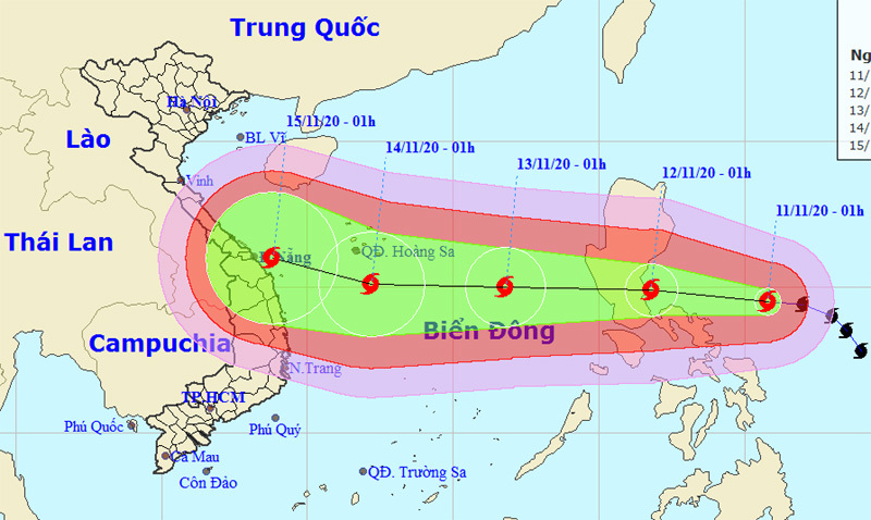 Mưa lớn trên diện rộng ở Trung Trung Bộ, bão Vamco có khả năng mạnh thêm - Ảnh 1