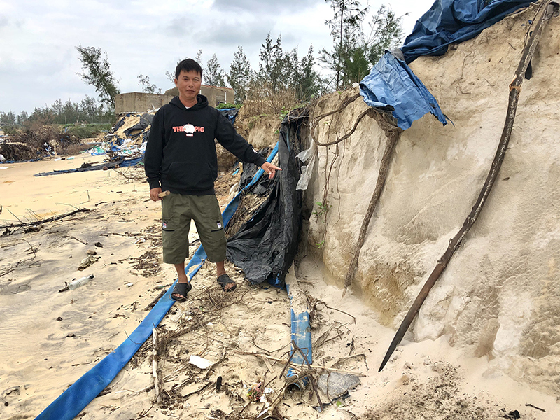 Quảng Nam: Bờ biển xã đảo Tam Hải tiếp tục bị sạt lở, xâm thực sâu - Ảnh 2