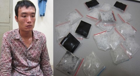 Nam thanh niên đút túi quần hơn 20 túi ma túy đá bị bắt giữ - Ảnh 1