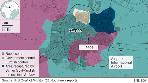 Chính quyền Syria tái chiếm gần 2/3 lãnh thổ Aleppo - Ảnh 1