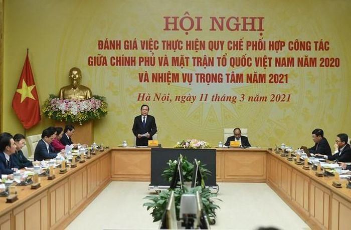 Chính phủ và MTTQ Việt Nam tăng cường phối hợp công tác - Ảnh 1