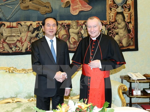 Chủ tịch nước hội kiến Giáo hoàng Francis, gặp Thủ tướng Vatican - Ảnh 1
