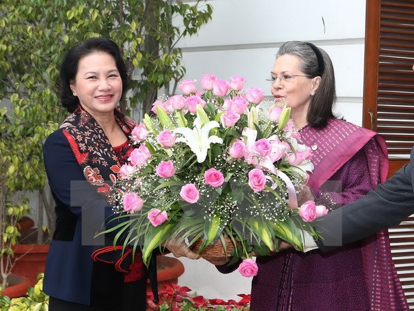 Chủ tịch Quốc hội Nguyễn Thị Kim Ngân gặp Chủ tịch Đảng Quốc đại Ấn Độ - Ảnh 1