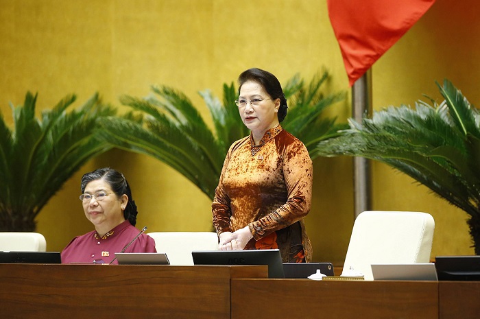 Chủ tịch Quốc hội Nguyễn Thị Kim Ngân trả lời chất vấn đại biểu Quốc hội - Ảnh 1