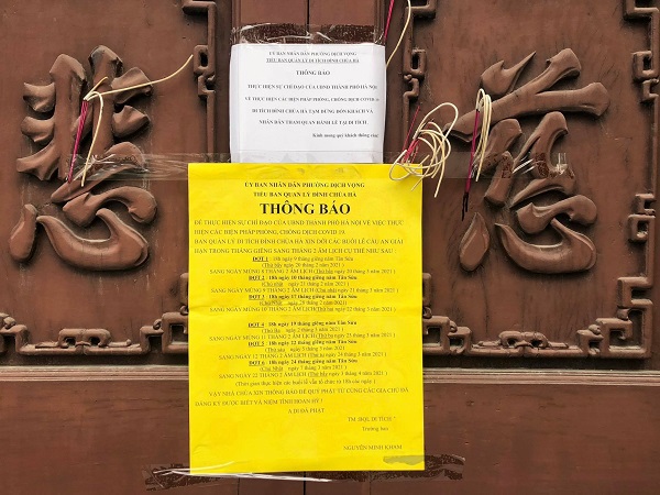 Dịp cao điểm lễ đầu Xuân tại Hà Nội: Đình, chùa ''niêm phong", dịch vụ đóng cửa - Ảnh 7
