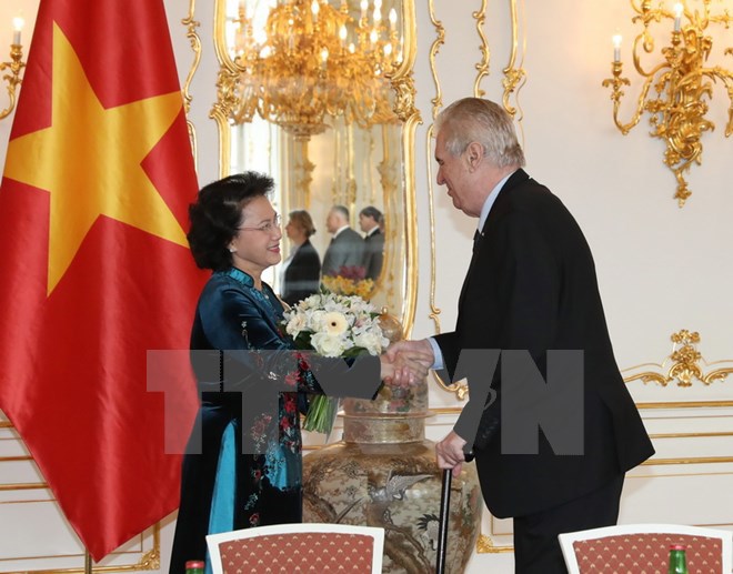 Chủ tịch Quốc hội Nguyễn Thị Kim Ngân hội kiến Tổng thống CH Séc - Ảnh 1