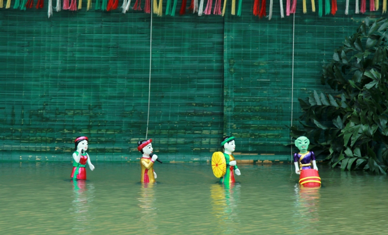 Độc đáo nghệ thuật múa rối nước ở làng Đào Thục - Ảnh 5