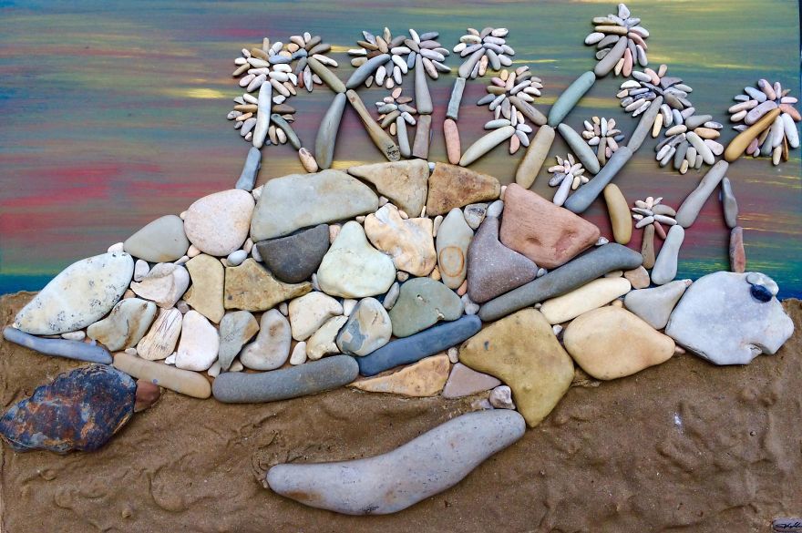 Tuyệt tác từ sỏi đá trên bãi biển - Ảnh 15