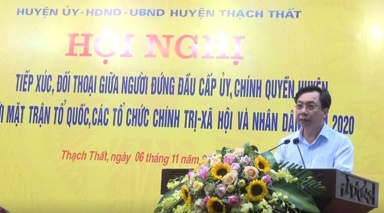 Huyện Thạch Thất: Đối thoại với người dân để giải quyết tốt các vấn đề dân sinh - Ảnh 1