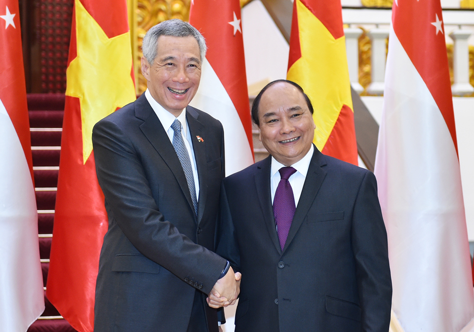 Lễ đón chính thức Thủ tướng Singapore Lý Hiển Long tại Hà Nội - Ảnh 2