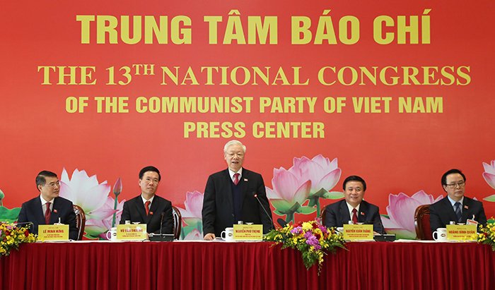 Tổng Bí thư Nguyễn Phú Trọng chủ trì họp báo sau Đại hội XIII: Thành công của Đại hội là "dân phải giàu, nước phải mạnh" - Ảnh 1