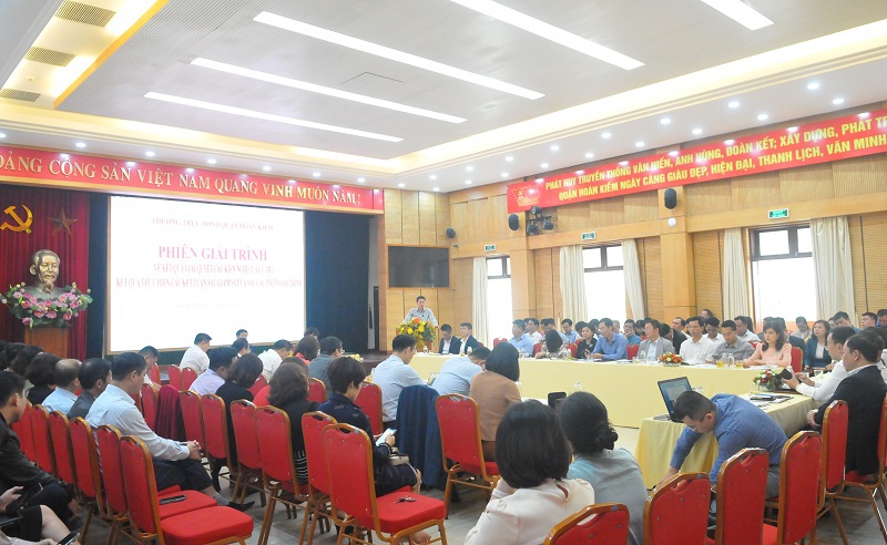 Phiên giải trình tại Thường trực HĐND quận Hoàn Kiếm về kết quả giải quyết kiến nghị của cử tri - Ảnh 5