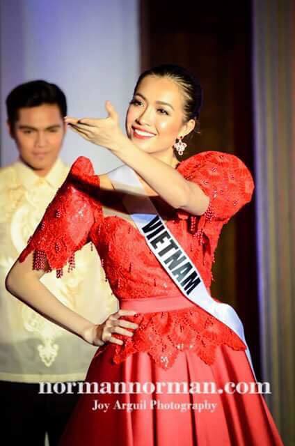Lệ Hằng rực rỡ trong áo in cờ Việt Nam, lên Top 4 Miss Universe - Ảnh 5