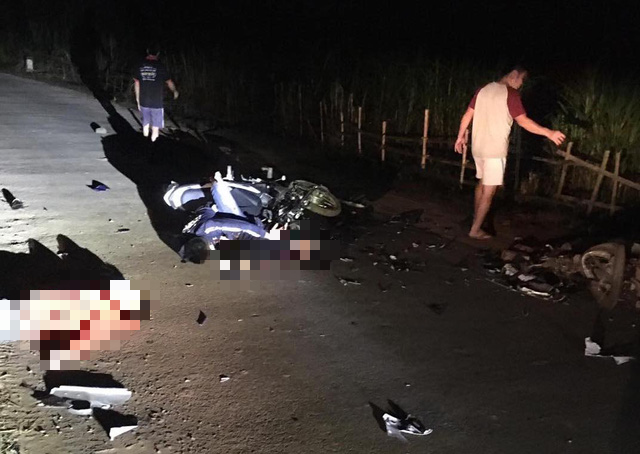 Tai nạn xe máy trong đêm khiến 2 thanh niên tử vong, 2 người đi cấp cứu - Ảnh 1
