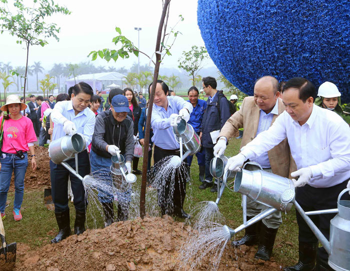 Hà Nội và AEON triển khai trồng 3.000 cây hoa Anh đào tại Công viên Hòa Bình - Ảnh 3