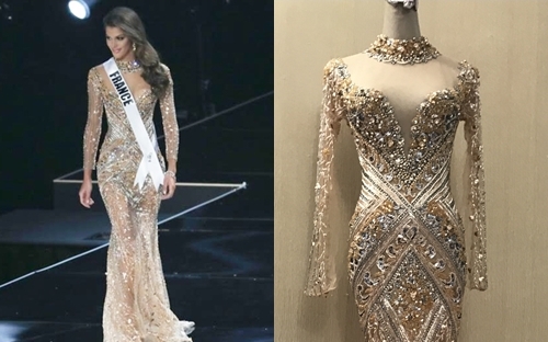 Ngắm thiết kế của Việt Nam giúp người đẹp Pháp lên ngôi Hoa hậu Hoàn vũ - Ảnh 3